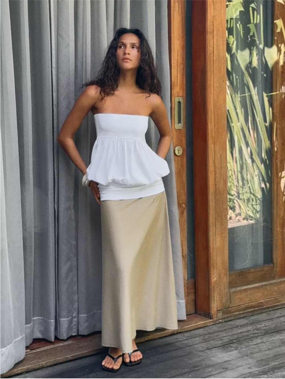 ZARA COMBINATION MIDI DRESS
